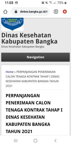 info Loker Tenaga KONTRAK-Dinkes @kabupaten Bangka Tahun 2021