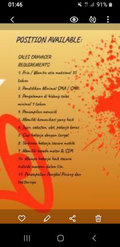 info Loker Manager Warehouse & Sales Canvaser @Pangkalpinang