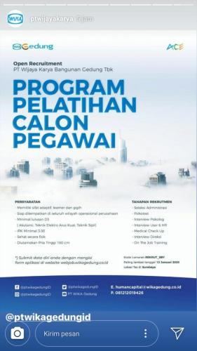 info Lowongan calon Pekerja