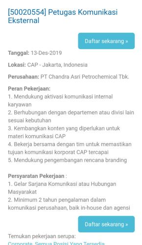 info lowongan bagi calon pekerja