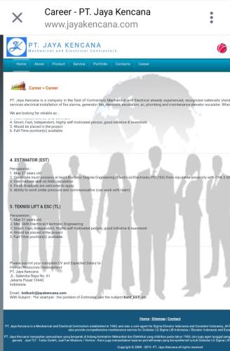 info lowongan calon pekerja