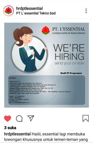 info lowongan calon pekerja