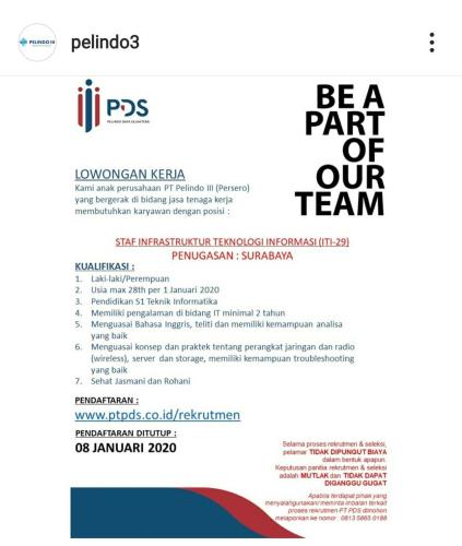 info lowongan calon pekerja