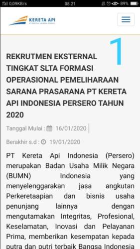 info lowongan calon pekerja