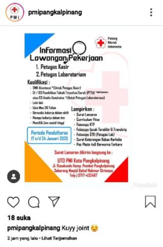 info lowongan calon pekerja