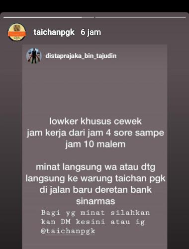 info lowongan calon pekerja