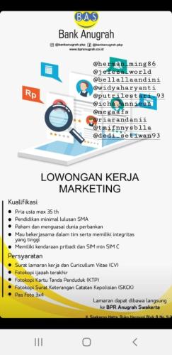 info lowongan calon pekerja