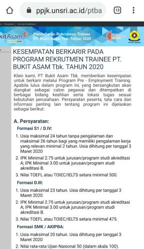 info lowongan calon pekerja