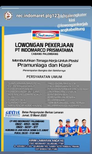 info lowongan calon pekerja