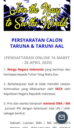 info Lowongan Taruna/i,Bintara & Tamtama TNI AL