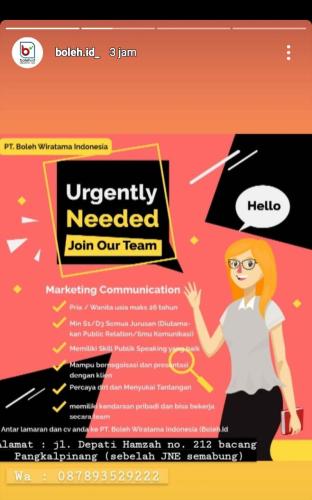 info Loker Marketing Communication @Pangkalpinang