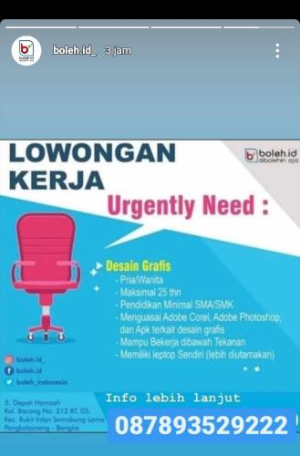 info Loker DEsain Grafis @Pangkalpinang