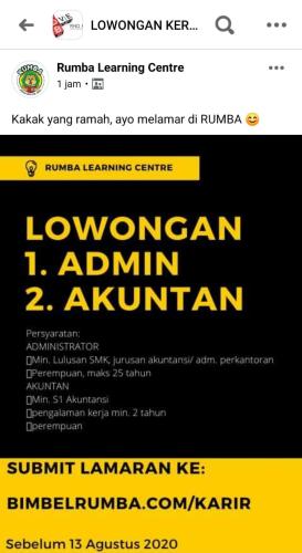 info Loker Admin & Akuntan @Pangkalpinang