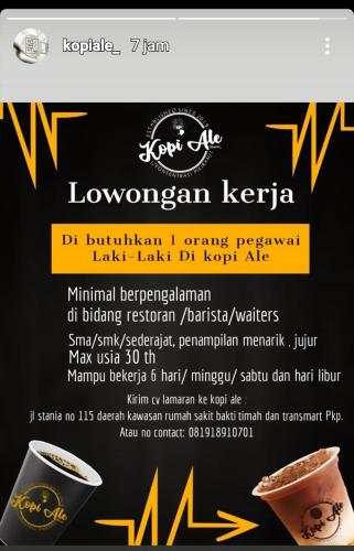 info Loker di Restoran-Kopi