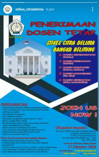 info Loker Dosen Tetap Kampus @Pangkalpinang