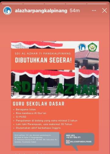 info loker Guru Sekolah Dasar Islam @Pangkalpinang