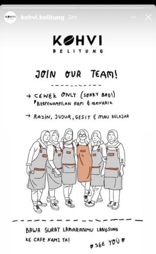 info Loker Coffee-Cafe @Kohvi Belitung