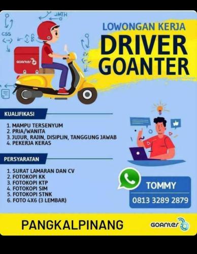 info Loker DRIVER GO ANTER @Pangkalpinang