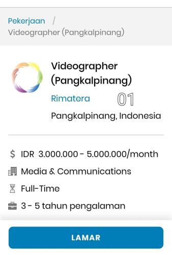info Loker VIDEOGRAPHER @Pangkalpinang
