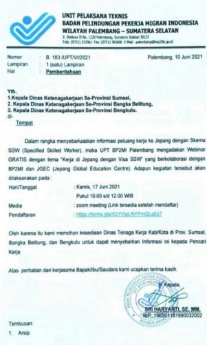 info Webinar Gratis berkenaan mengenai Peluang Kerja ke Jepang