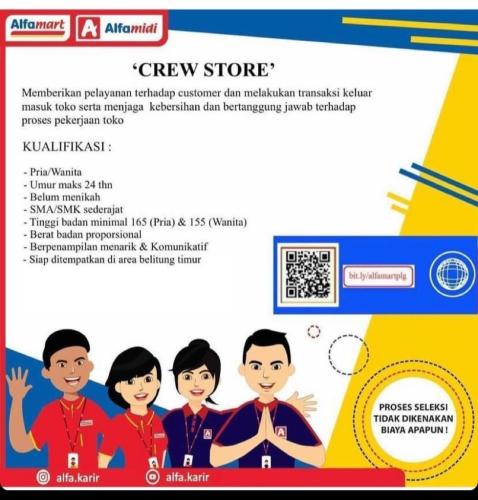 info Loker Crew Store-Alfamart @belitung Timur