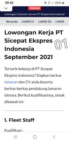 info Loker Branch Controller Senior(Finance) @Sicepat Expres Indonesia-Pangkalpinang