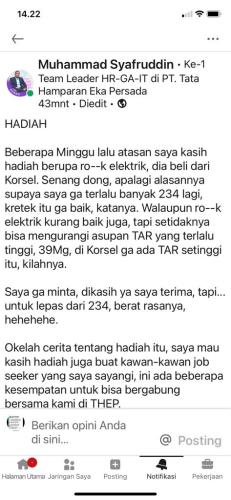 info Loker LEGAL,ACCOUNTING,HR-GA,ESTATE @PT THEP-Bangka