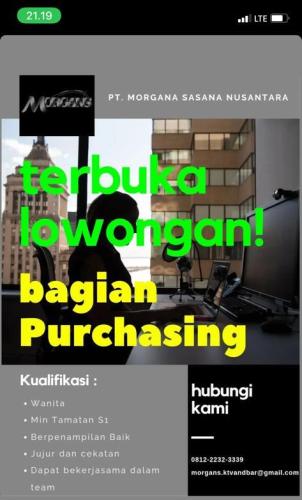 info Loker PURCHASING, WAITER/CLEANING SERVIS & KASIR @Morgans Family  KTV & BAR-Pangkalpinang