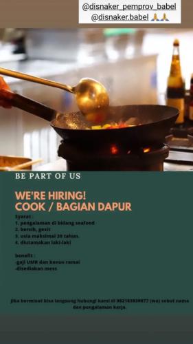 info Loker Cook/bagian Dapur @spesialsambalseafood.pgk