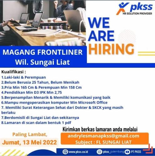 info Magang FRONTLINER-BRI Sungailiat