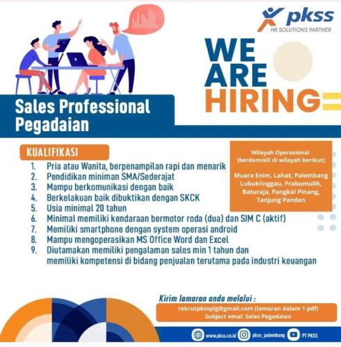 info Loker Sales Profesional Pegadaian-penempatan Pangkalpinang & Tanjungpandan