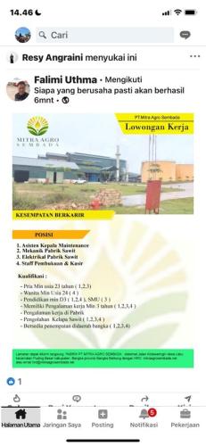info Loker asisten Kepala Maintenance,Mekanik Pabrik Sawit,Elektrical Pabrik Sawit & Staff Pembukuan-kasir-PT Mitra Agro Sembada-Bangka