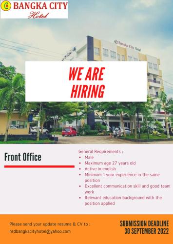info Loker Front Office-Bangka City Hotel-Pangkalpinang