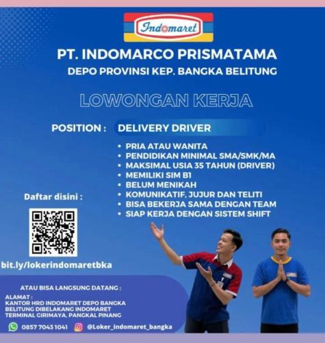 info Loker Delivery/Driver-PT Indomarco Pristama-Bangka Belitung