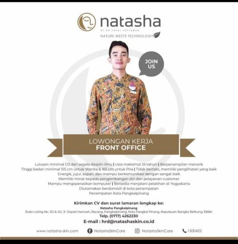 info Loker FRONT OFFICE-Natasha-Pangkalpinang