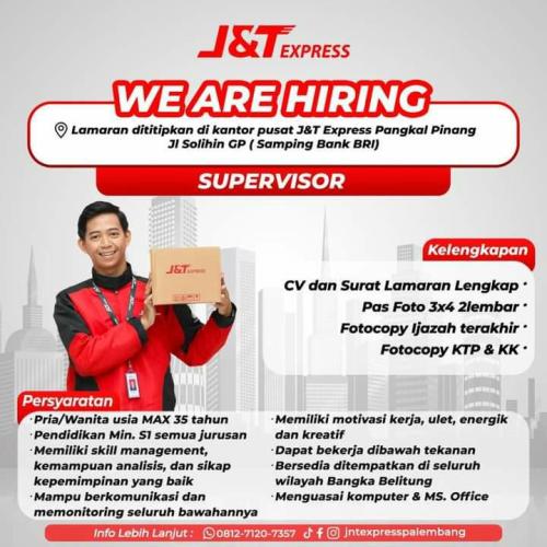 info Loker Supervisor & Staf Marketing-J&TExpress-Bangka Belitung