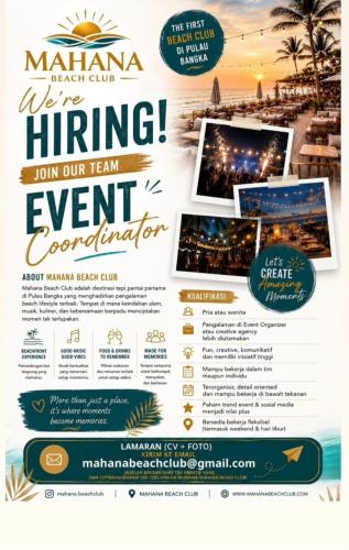 info Loker MAHANA BEACH CLUB-Bangka