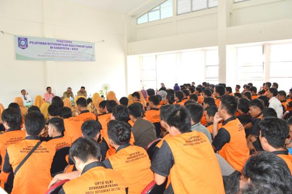 Penutupan Trainning di BLKI Disnakertrans Bangka Belitung